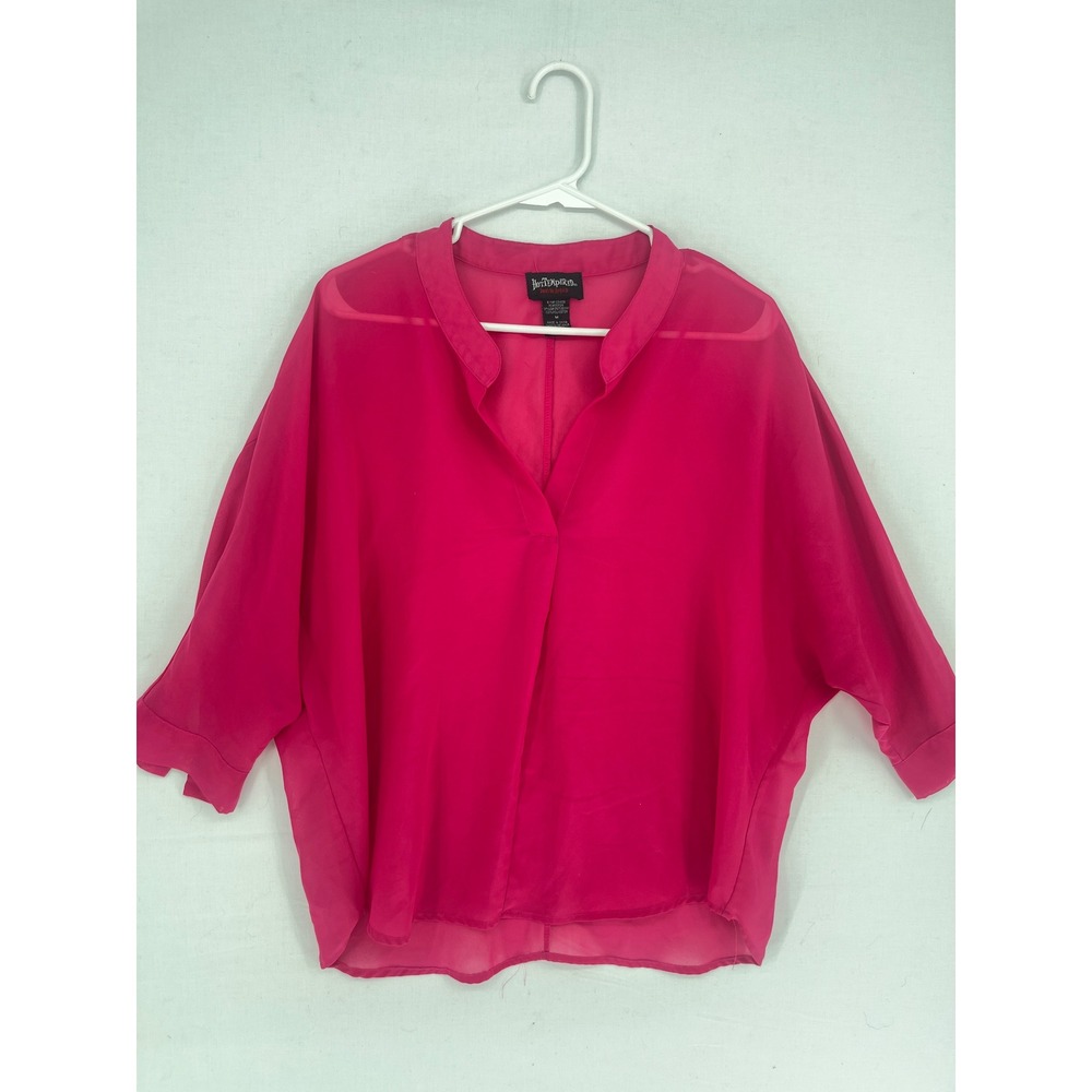 Hot Tempered Dolman Sleeve Blouse Womens Medium CP47UB31A1 Pink Magenta Top